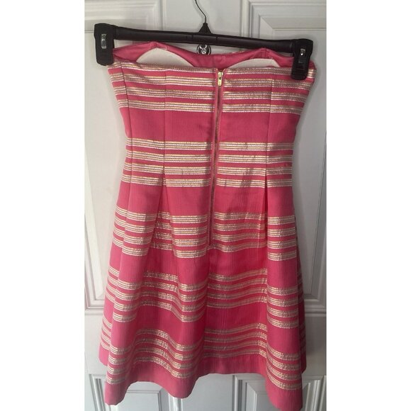 Lilly Pulitzer NEW Y2k Woman’s Sami Ryan Strapless Dress Stripe Size 2 Glam - Picture 5 of 9